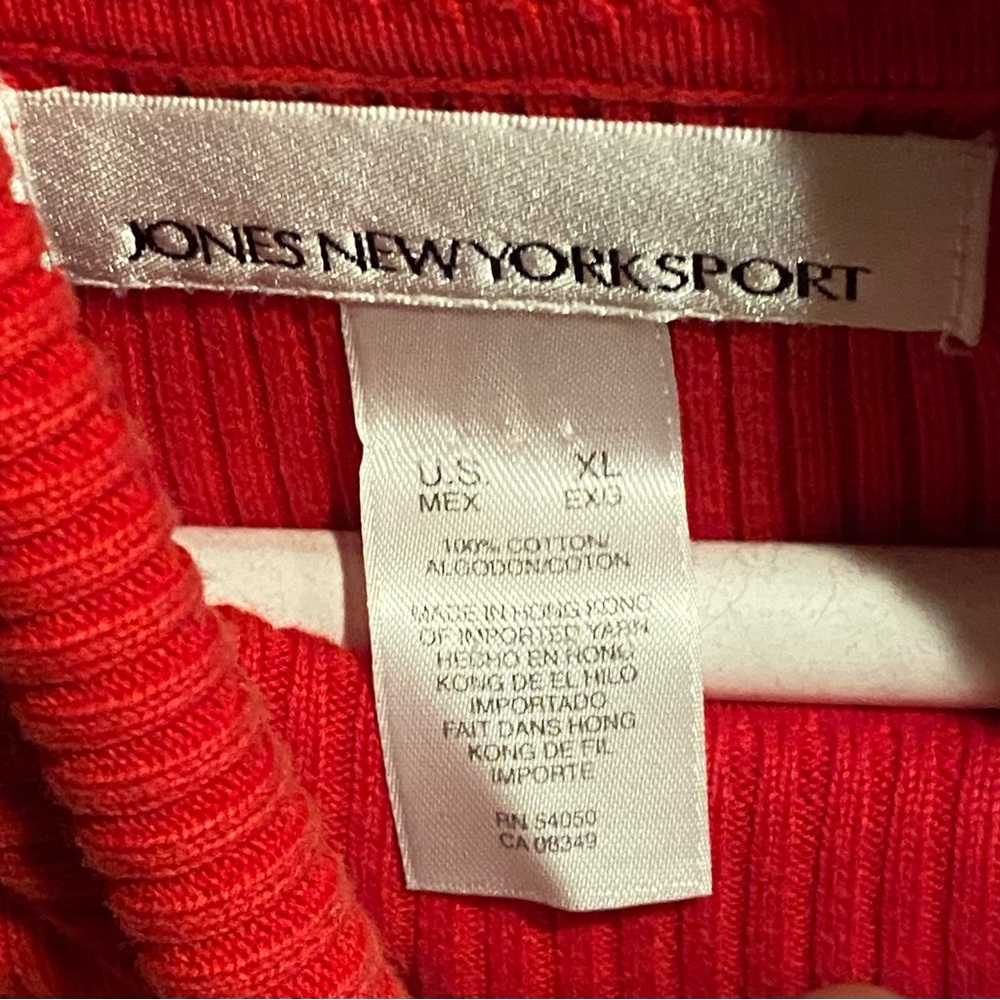 Jones New York Sport Red Turtleneck Sweater Petite XL - Picture 4 of 4